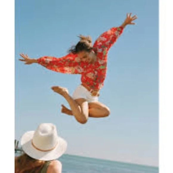 NWOT Maeve Lake House Red Floral Top - Picture 5 of 7